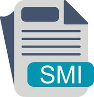 SMI File Format Flat Icon vector