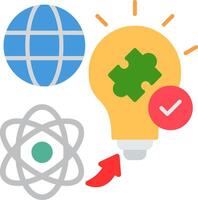 Problem Solving Flat Icon vector