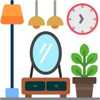 Vanity Mirror Flat Icon vector