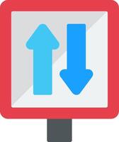 Two Way Flat Icon vector