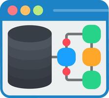 Data Modeling Flat Icon vector