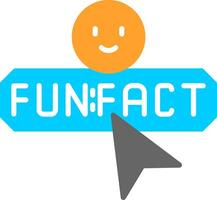 Fun Fact Flat Icon vector