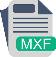 MXF File Format Flat Icon vector