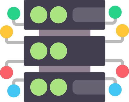Database Flat Icon vector