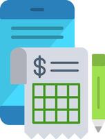 Digital Invoice Flat Icon vector