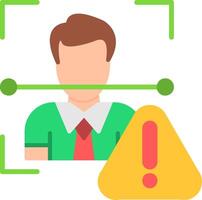 Face Scan Flat Icon vector
