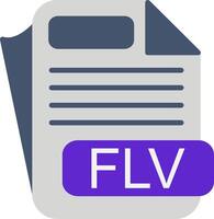 FLV File Format Flat Icon vector