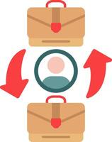 Job Rotation Flat Icon vector