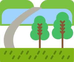 Path Flat Icon vector