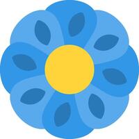 Alpine Forget Me Not Flat Icon vector