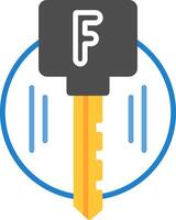Foreign Key Flat Icon vector