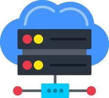 Data Center Flat Icon vector