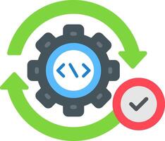 Continuous Flat Icon vector