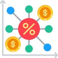 Compound Interest Flat Icon vector