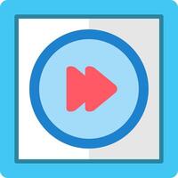 Fast Forward Flat Icon vector