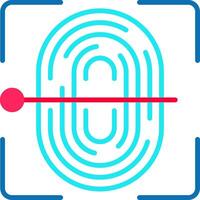 Fingerprint Sensor Flat Icon vector