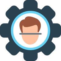 Face Detection Flat Icon vector