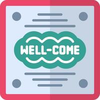 Welcome Flat Icon vector