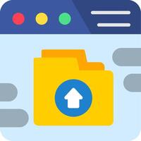 Upload File Flat Icon vector