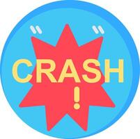 Crash Flat Icon vector
