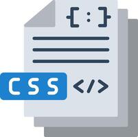 css file Flat Icon vector