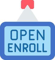 Open Enrollment Flat Icon vector