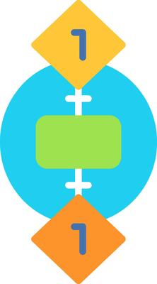 One To One Flat Icon