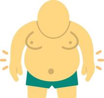 Overweight Flat Icon vector