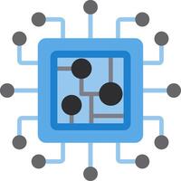 Processor Flat Icon vector