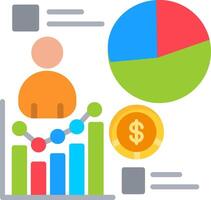 Statistics Flat Icon vector