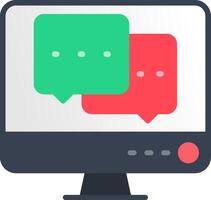 Chat Box Flat Icon vector