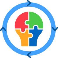 Problem Solving Flat Icon vector