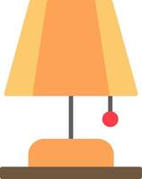 Table Lamp Flat Icon vector