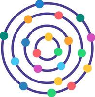 Solar System Flat Icon vector