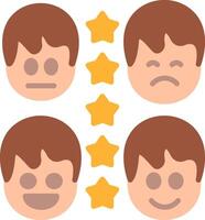 User Rating Flat Icon vector