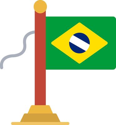 Brazil Flag Flat Icon