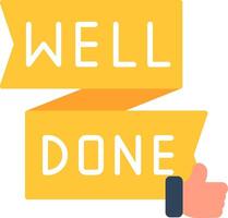 Well Done Flat Icon vector