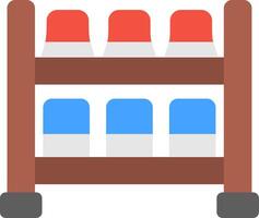 Shoe Rack Flat Icon vector