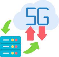 Cloud Server Flat Icon vector