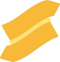 Folded Ribbon Flat Icon vector