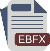 EBFX File Format Flat Icon vector