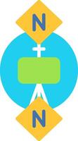 One To Many Flat Icon vector