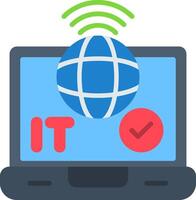 Online Flat Icon vector