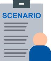 Scenario Flat Icon vector