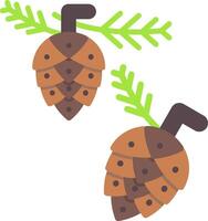 Pine Cone Flat Icon vector