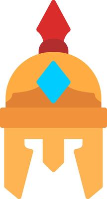 Roman Helmet Flat Icon