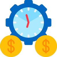 Time Is Money Flat Icon vector