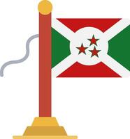 Burundi Flag Flat Icon vector