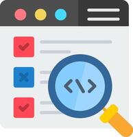 Code Review Flat Icon vector