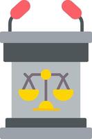 Tribune Flat Icon vector
